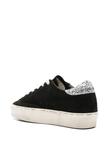golden goose sneaker womanhi star suede upper glitter star and heel - gwf00118f006389 90179 2
