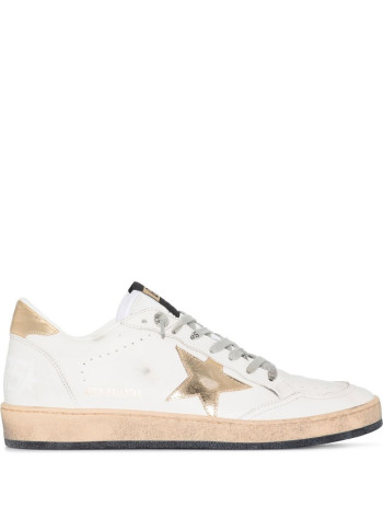 golden goose sneaker womanballstar leather upper laminated star and heel - gwf00117f000783 80608