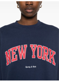 sporty & rich sudadera mujer new york ivy crewneck - st071606304bl106 3902