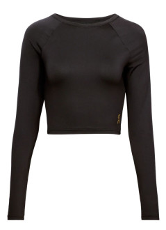 on running top mujer studio long-t crop - 1wf11570553 black