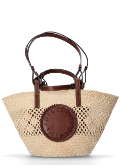 stella mccartney handbag mujer small basket eco iraca palm - 7b0167wp0593 9370