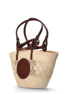 stella mccartney handbag mujer small basket eco iraca palm - 7b0167wp0593 9370