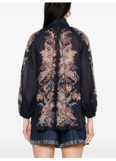 zimmermann t-shirt womanrhiannon billow blouse - 4273tss251 navmltpai