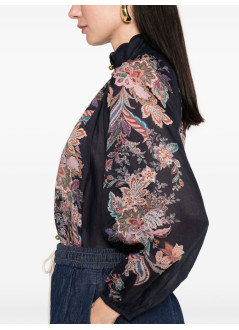 zimmermann t-shirt womanrhiannon billow blouse - 4273tss251 navmltpai