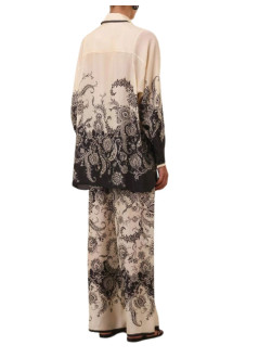 zimmermann shirt womanrhiannon relaxed shirt - 9923tss251 crmblkflo