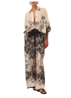 zimmermann pant  womanrhiannon relaxed pant - 3254pss251 crmblkflo