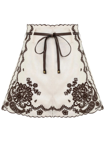 zimmermann short pant womanascension embroidered short - 3289ass253 ivch