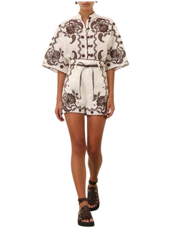 zimmermann short pant womanascension embroidered short - 3289ass253 ivch 2