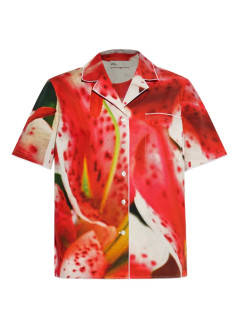 tory burch camiseria mujer lily cotton camp shirt - 170957651 651