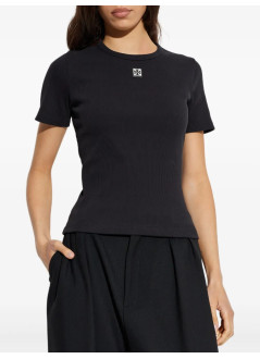 tory burch top mujer cotton rib logo tee - 170886002 002