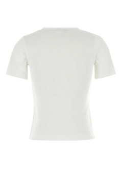 tory burch top womancotton rib logo tee - 170886047 047