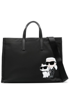 karl lagerfeld crossbody womank/ikonik 2.0 nylon lg cb tote - 240w3074 a999