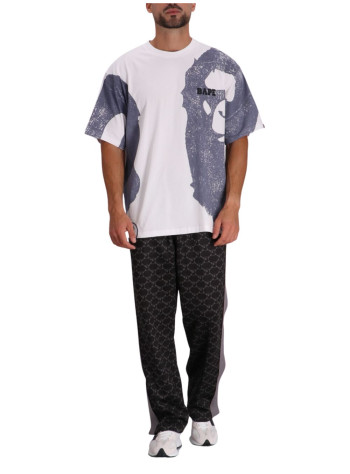 bape t-shirt manwater print college relaxed fit tee m - 001csl301339m white 2