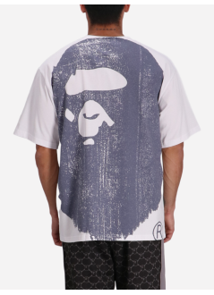 bape camiseta hombre water print college relaxed fit tee m - 001csl301339m white