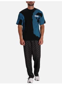 bape camiseta hombre water print college relaxed fit tee m - 001csl301339m black