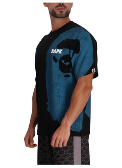 bape camiseta hombre water print college relaxed fit tee m - 001csl301339m black