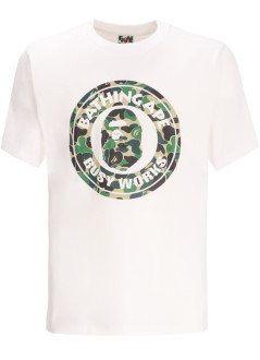 bape t-shirt manabc camo busy works tee m - 001tel301006m white x green