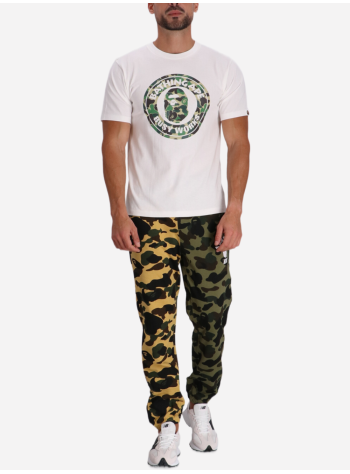 bape t-shirt manabc camo busy works tee m - 001tel301006m white x green 2
