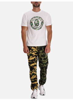 bape t-shirt manabc camo busy works tee m - 001tel301006m white x green