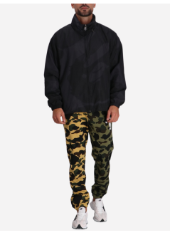 bape sweater manabc camo nylon hooded jacket m - 001ljl301302m black