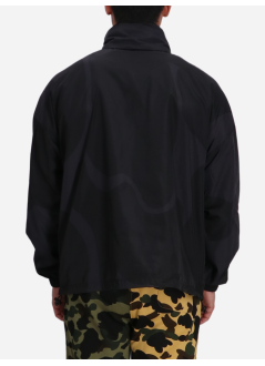 bape sweater manabc camo nylon hooded jacket m - 001ljl301302m black