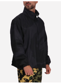 bape sweater manabc camo nylon hooded jacket m - 001ljl301302m black