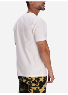 bape t-shirt man1st camo separate shark tee m - 001tel301018m white