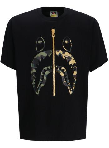 bape t-shirt man1st camo separate shark tee m - 001tel301018m black