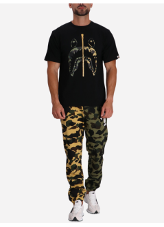 bape t-shirt man1st camo separate shark tee m - 001tel301018m black