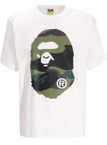 bape t-shirt mangiant 1st camo big ape head tee m - 001tel301015m white x green
