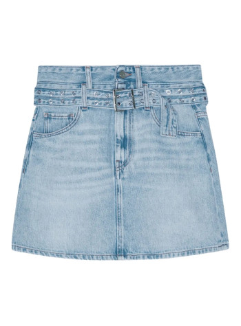ganni skirt womansoft rigid denim mini skirt - j1744 564