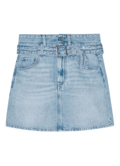 ganni skirt womansoft rigid denim mini skirt - j1744 564
