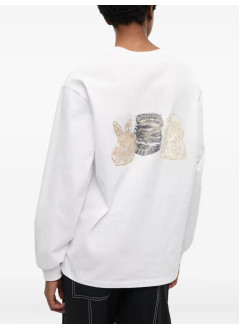 ganni sweater womanre cut heavy jersey animals long sleeve - t4275 151