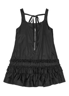ganni vestido mujer duchesse nylon u neck mini dress - w0450 099