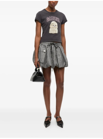 ganni top womanbasic cotton jersey poodle baby fit t shirt - t4239 252 2