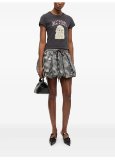 ganni top mujer basic cotton jersey poodle baby fit t shirt - t4239 252