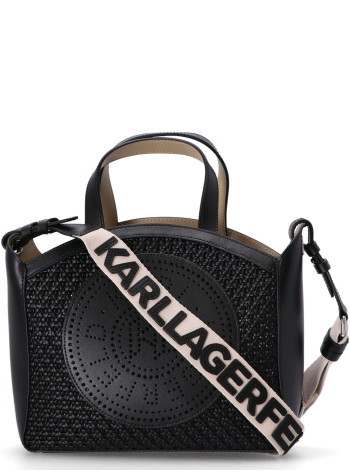 karl lagerfeld crossbody womank circle sm tote woven - a3w30062 999