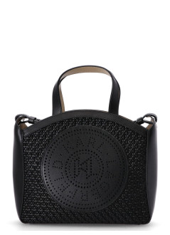 karl lagerfeld crossbody womank circle sm tote woven - a3w30062 999