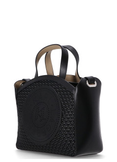 karl lagerfeld crossbody womank circle sm tote woven - a3w30062 999