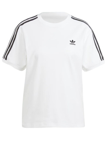 adidas originals top mujer 3 stripe tee - ir8051 white