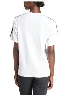adidas originals top woman3 stripe tee - ir8051 white