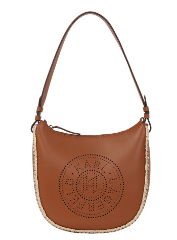 karl lagerfeld crossbody womank circle moon shb raffia whip - a2w30015 1an