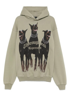 represent sweater manthoroughbred hoodie - mlm41134 khaki