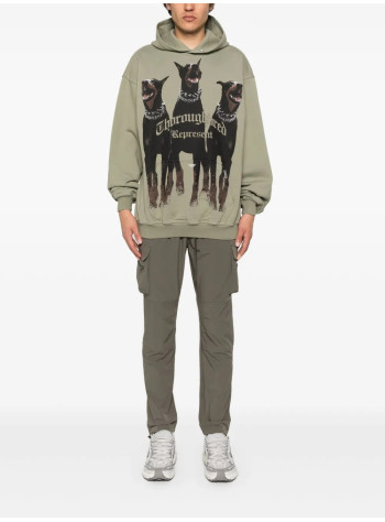 represent sudadera hombre thoroughbred hoodie - mlm41134 khaki 2