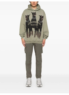 represent sweater manthoroughbred hoodie - mlm41134 khaki
