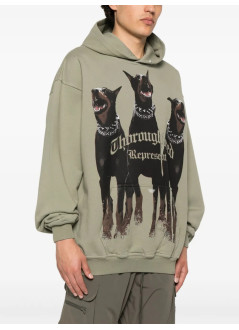 represent sweater manthoroughbred hoodie - mlm41134 khaki