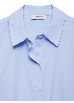 anine bing camiseria mujer essie shirt - a0711189lh26 light blue