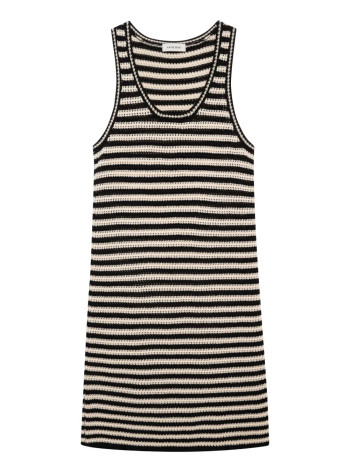 anine bing vestido mujer arie dress - a0211448mtl81 white black
