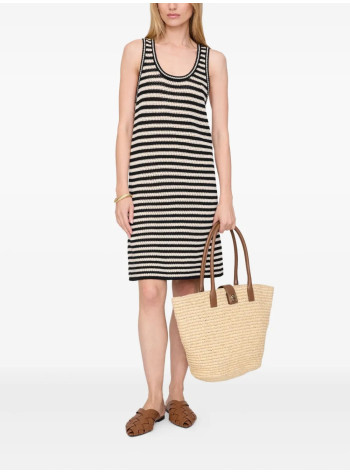 anine bing vestido mujer arie dress - a0211448mtl81 white black 2