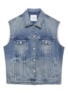 anine bing outerwear womanrory vest - a0110857whd37 vintage blue